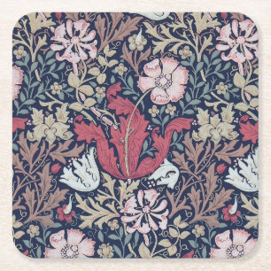Dessous-de-verre Carré En Papier Vintage motif floral, William Morris
