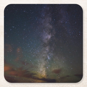 Dessous-de-verre Carré En Papier Voie lactée Étoiles la nuit