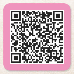Dessous-de-verre Carré En Papier Votre code QR personnel lié à votre URL