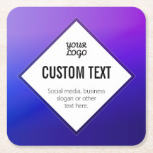 Votre logo et texte personnalisable | Ombre violet