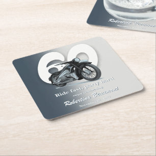 Dessous-de-verre Carré En Papier Voyage en moto classique à grande vitesse pour mes