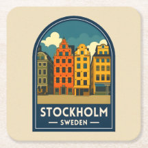 Voyage Vintage Stockholm Suède Vieille Ville Rétro