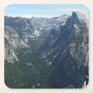 Dessous-de-verre Carré En Papier Vue depuis Glacier Point dans le parc national de