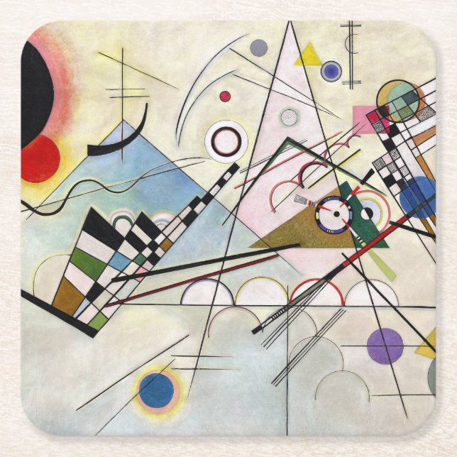 Dessous-de-verre Carré En Papier WASSILY KANDINSKY - Composition VIII 1923 (Devant)