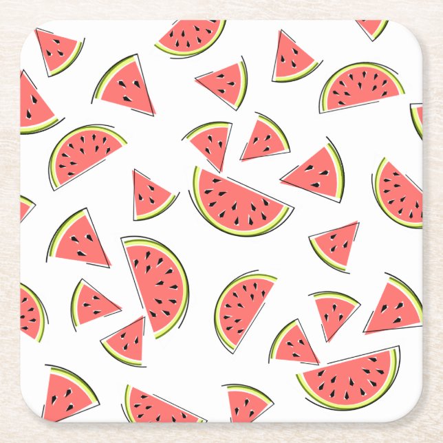 Dessous-de-verre Carré En Papier Watermelon Multi (Devant)