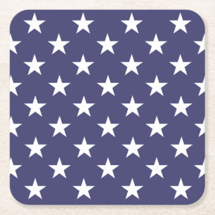 Dessous-de-verre Carré En Papier White Stars