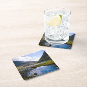 Dessous-de-verre Carré En Papier wiew nature, montagne