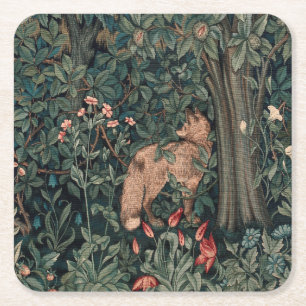 Dessous-de-verre Carré En Papier William Morris Faune sauvage Fox