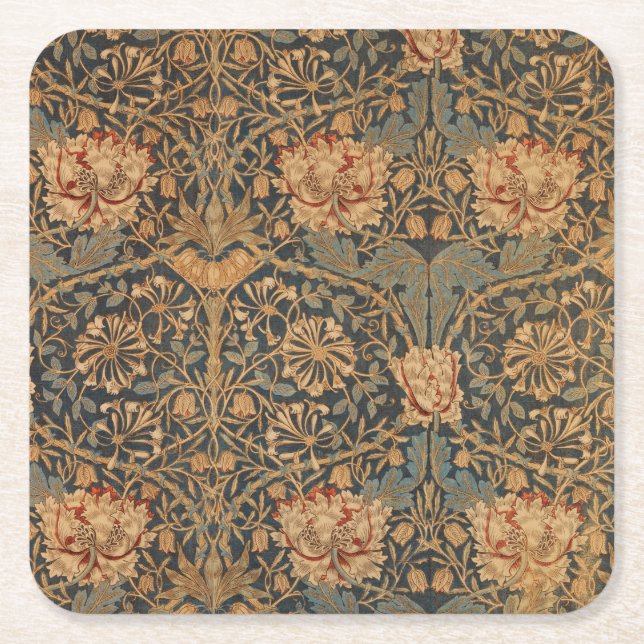 Dessous-de-verre Carré En Papier William Morris Honeysuckle Rich Wallpaper (Devant)