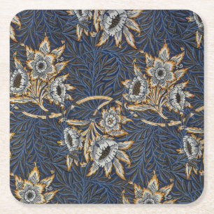 Dessous-de-verre Carré En Papier William Morris Tulip Willow Blue Motif