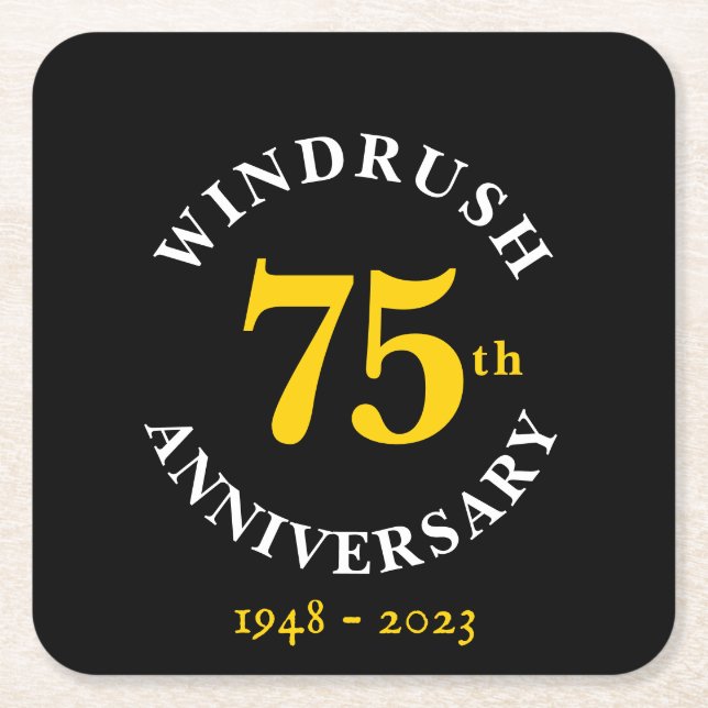 Dessous-de-verre Carré En Papier Windrush 75e anniversaire (Devant)