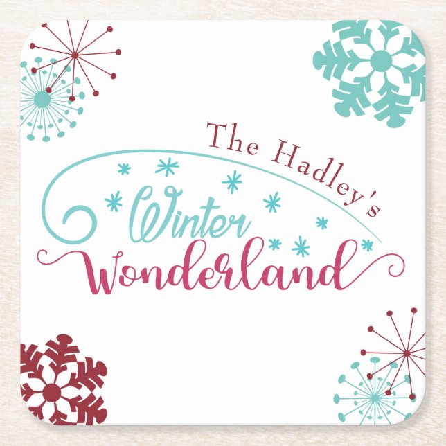 Dessous-de-verre Carré En Papier Winter Wonderland (Devant)