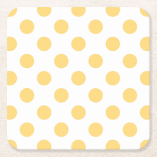 Dessous-de-verre Carré En Papier Yellow polkadots