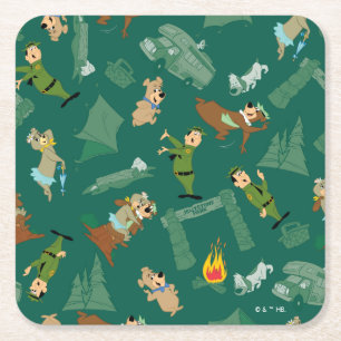 Dessous-de-verre Carré En Papier Yogi Bear et les amis Jellystone Park Camp Motif