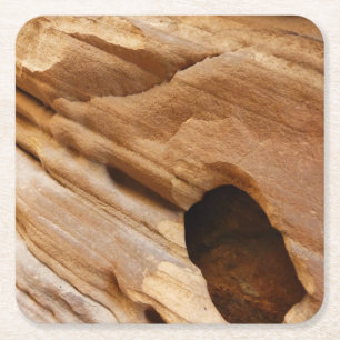 Dessous-de-verre Carré En Papier Zion Canyon Mur I Abstrait Nature Photographie