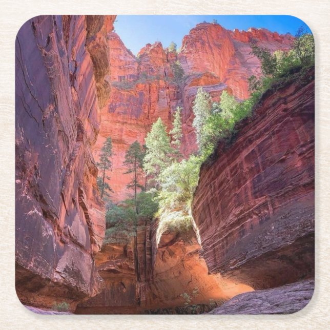 Dessous-de-verre Carré En Papier Zion National Park, Utah, États-Unis (Devant)