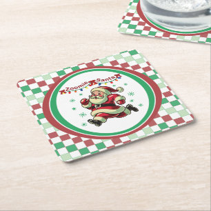Dessous-de-verre Carré En Papier Zoomie Père Noël Noël