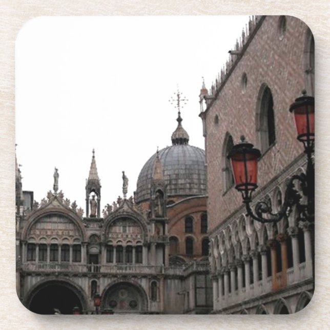 Dessous-de-verre Carré et Basilique Saint-Marc (Devant)