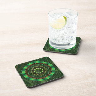 Dessous de verre carré Mandala de la Terre