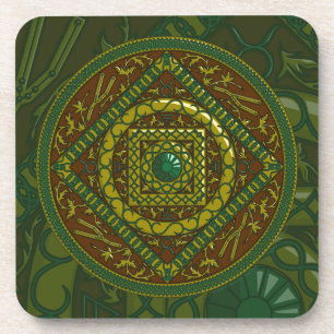 Dessous de verre Carré Taurus Mandala