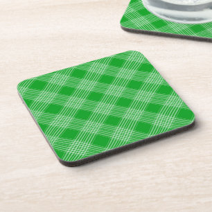 Dessous-de-verre Carreaux Vert Clair à Motif Écossais