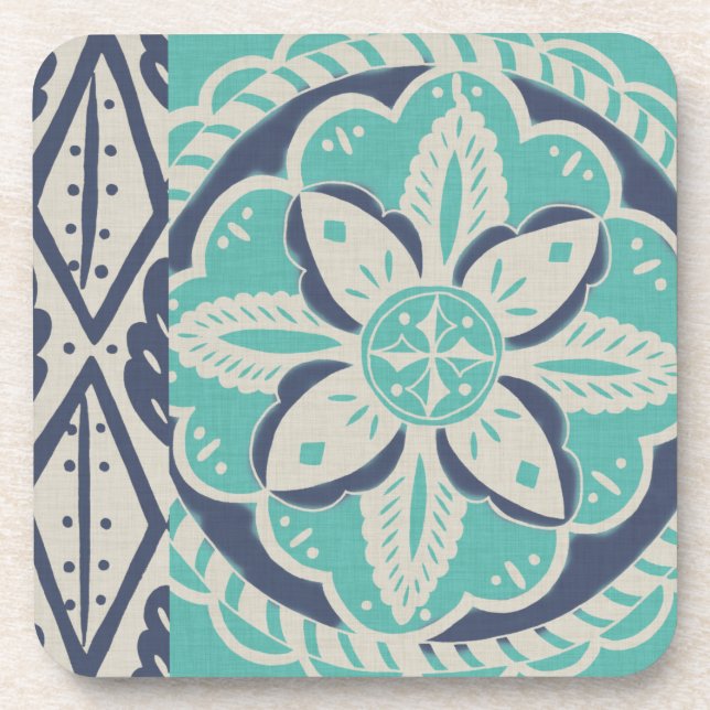 Dessous-de-verre Carrelage bleu Batik IV (Devant)