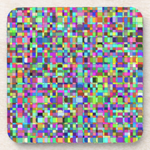 Dessous-de-verre Carrés Abstraits Formes Motif multicolore