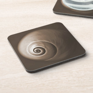 Dessous de verre carrés de Shell de Nautilus