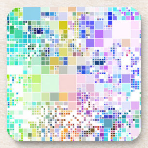 Dessous-de-verre Carrés géométriques Pastel