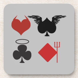 Dessous-de-verre Carte Angel et Diable s'adapte à Grey