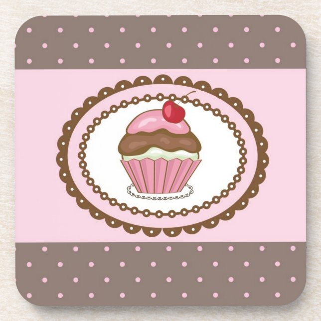 Dessous-de-verre Carte d'anniversaire avec le petit gâteau (Devant)