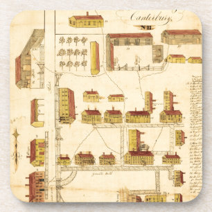 DESSOUS-DE-VERRE CARTE DE VILLAGE DE DISPOSITIF TREMBLEUR, 1849