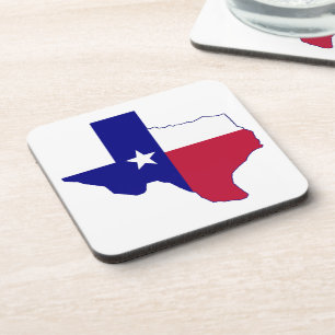 Dessous-de-verre Carte du drapeau du Texas