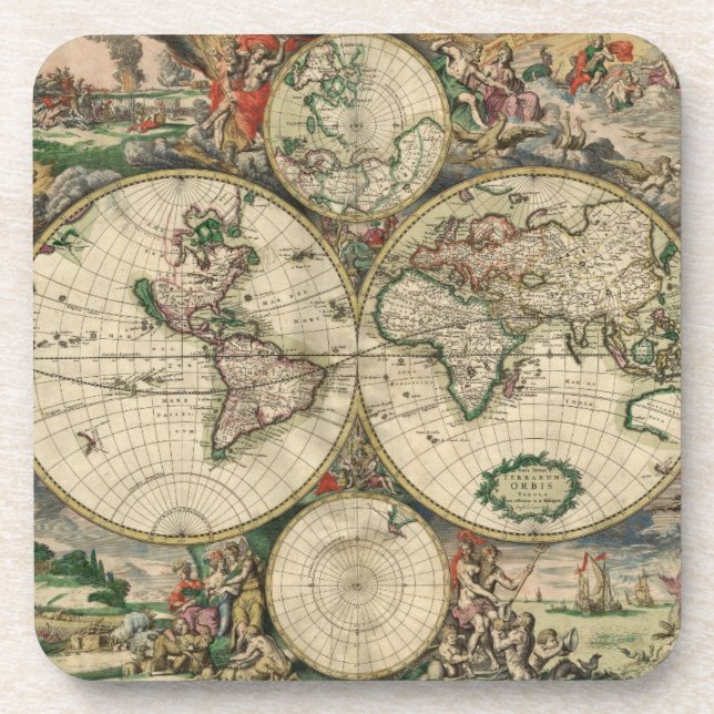 Dessous-de-verre Carte du monde antique (Devant)