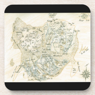 Dessous-de-verre Carte étiquetée de Trino