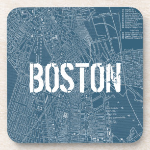 Dessous-de-verre Carte graphique de Boston