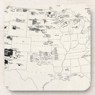 DESSOUS-DE-VERRE CARTE : INDIENS D'AMERIQUE 2