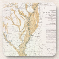 CARTE : LE FLEUVE MISSISSIPPI, 1861