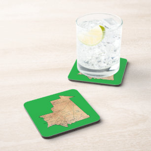 Dessous de verre Carte Mauritanie