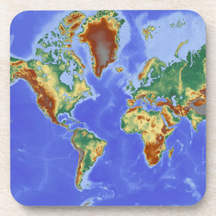 Dessous-de-verre Carte mondiale géographique internationale
