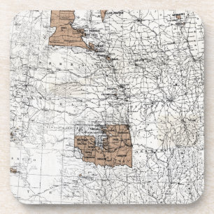 DESSOUS-DE-VERRE CARTE : RÉSERVATIONS, 1888