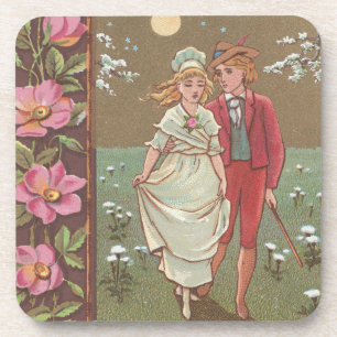 Dessous-de-verre Carte romantique antique de la Saint-Valentin, 187