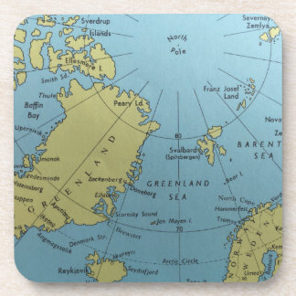 Dessous-de-verre Carte vintage de Pôle Nord