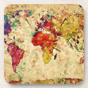 Dessous-de-verre Carte vintage du monde