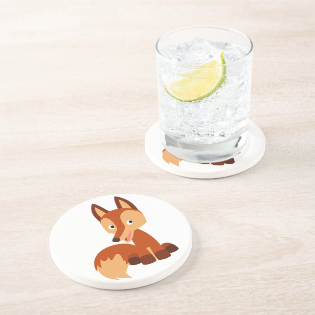 Dessous de verre Cartoon Fox Cunning Cute (Côté)