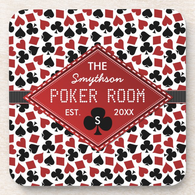 Dessous-de-verre Casino personnalisable de pièce de tisonnier (Devant)