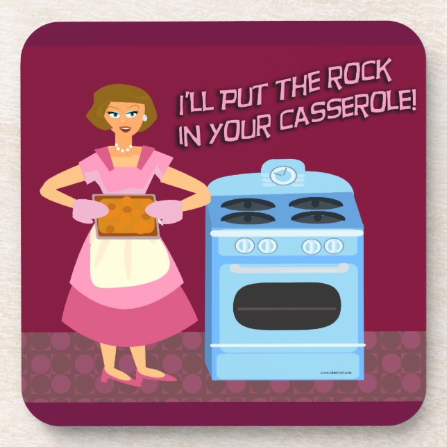 Dessous-de-verre Casserole Sarcastique femme de ménage (Devant)