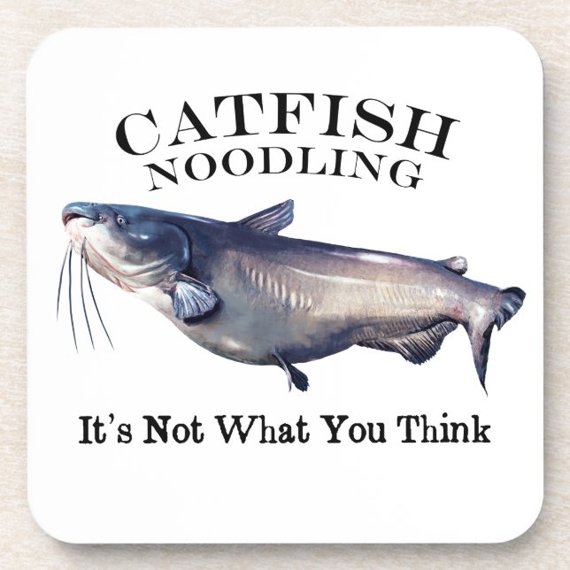 Dessous-de-verre Catfish Noodling Ce n'est pas ce que vous pensez (Devant)