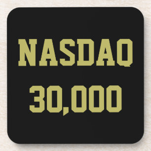 Dessous-de-verre Célébration du NASDAQ 30000 en Bourse