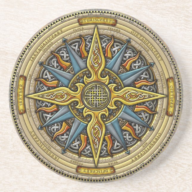 Dessous de verre celtiques de boussole (Devant)